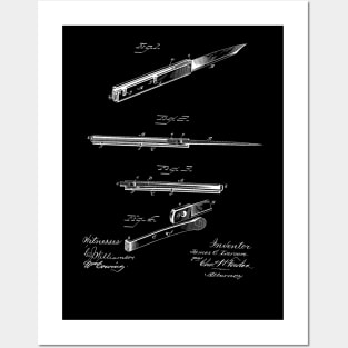 Pocket Knife Vintage Patent Hand Drawing Posters and Art